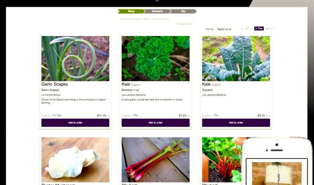 Vegetables for sale on Provender app