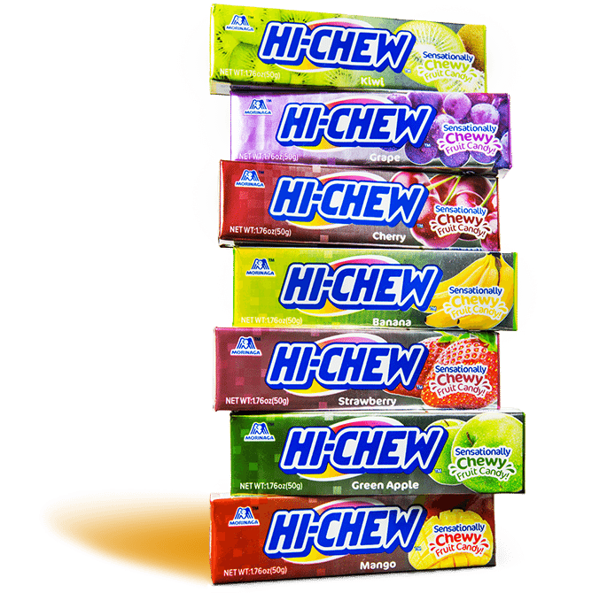 A stack of Hi-Chew candies, now made in North Carolina