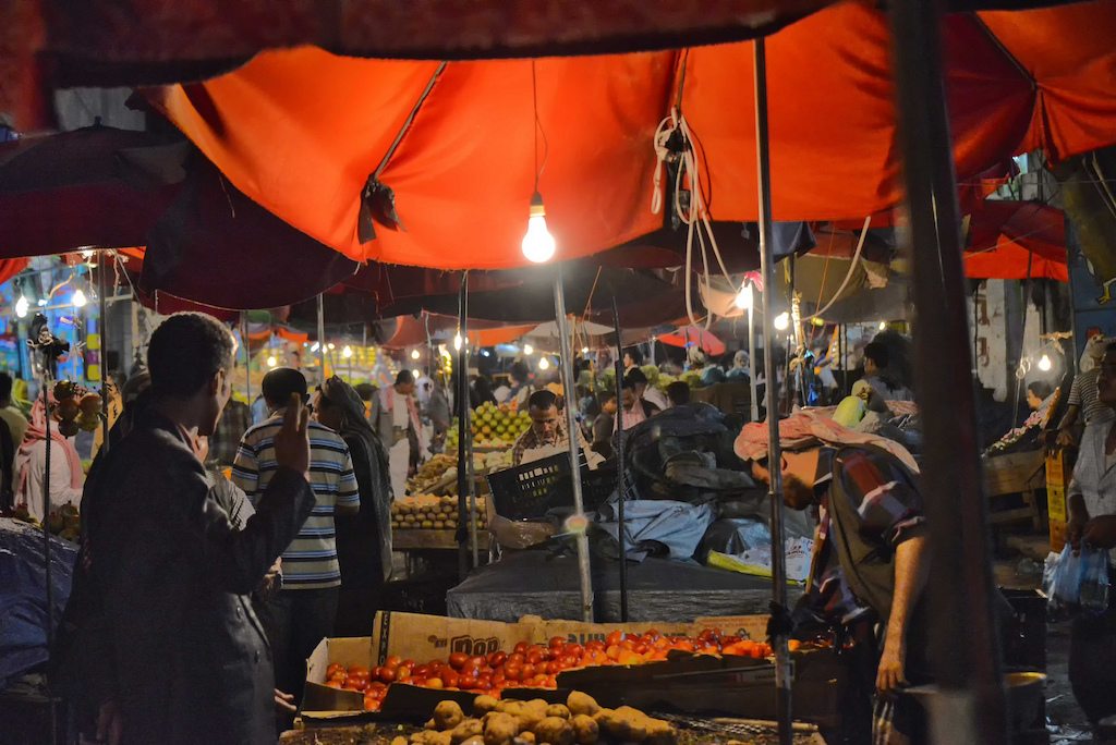 Yemen's Hodeidah food market