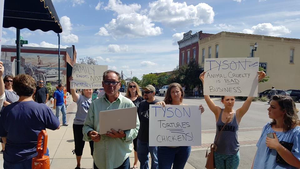 Town of Tonganoxie, Kansas protests Tyson