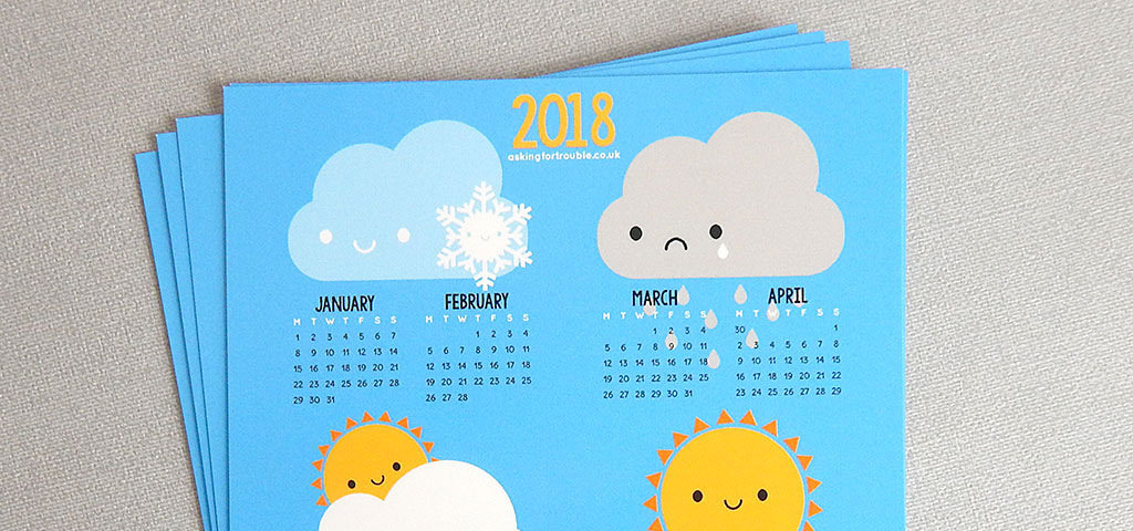 2018 calendars