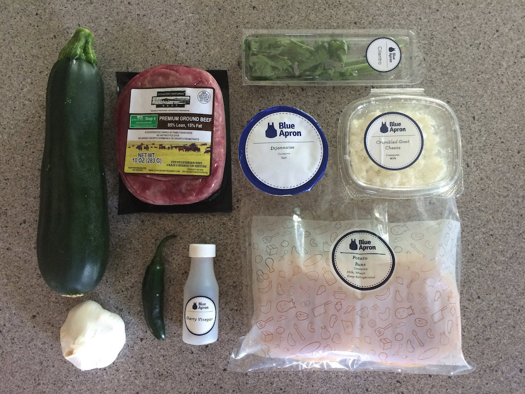 blue apron meal kit components