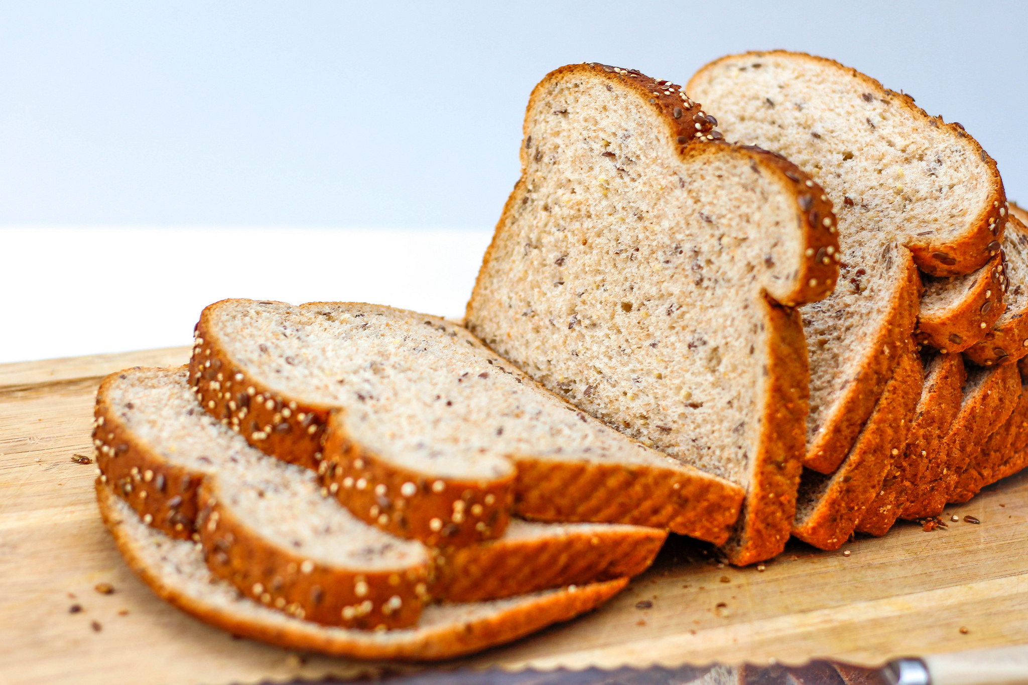 sliced whole grain bread