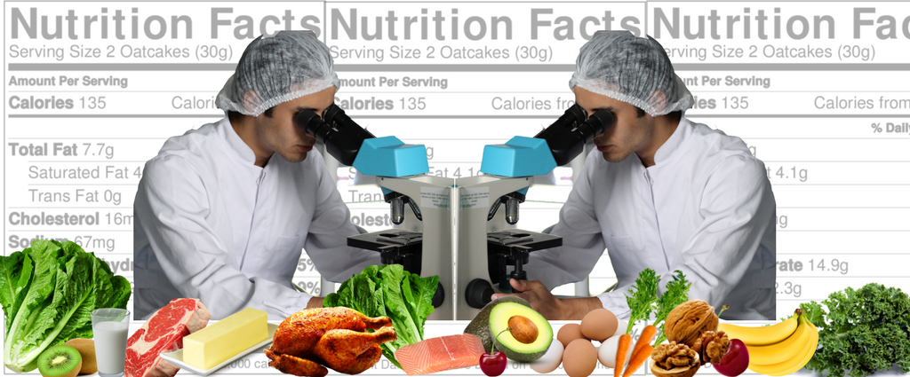 A collage of scientists studying food