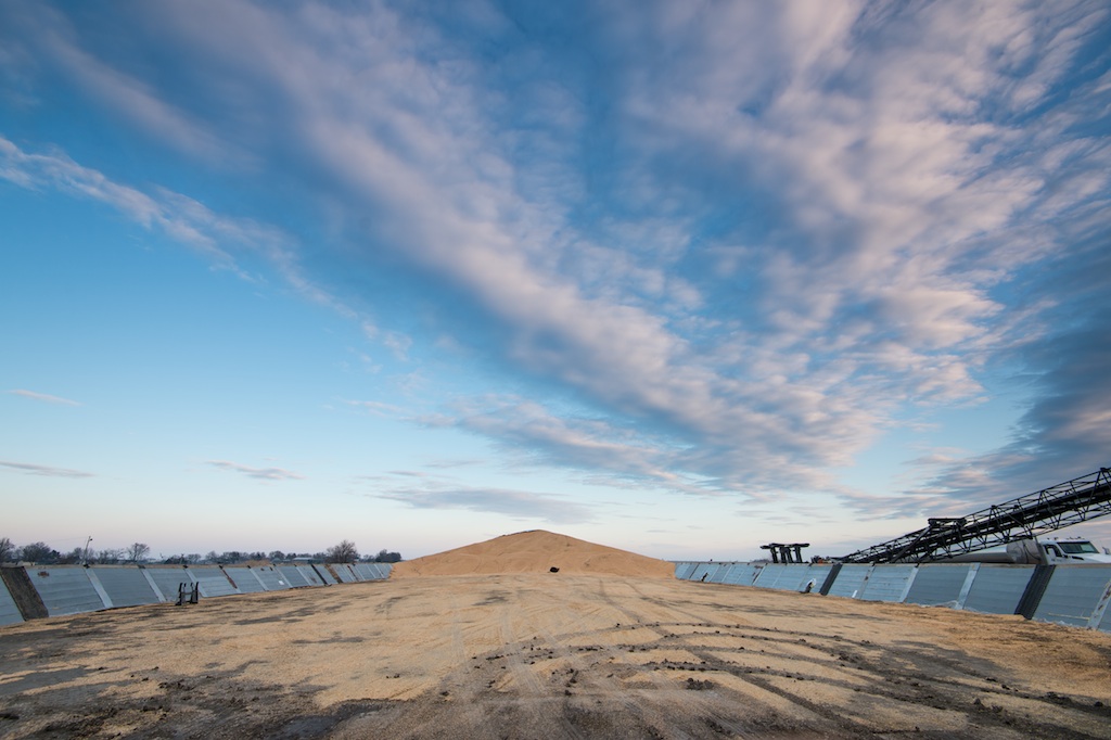 A large surplus grain storage facility just on the edge of Lebanon, Kansas (population 203). This is surplus that hasn’t been or sold yet. Across the street is an area the same in size filled completely with sorghum