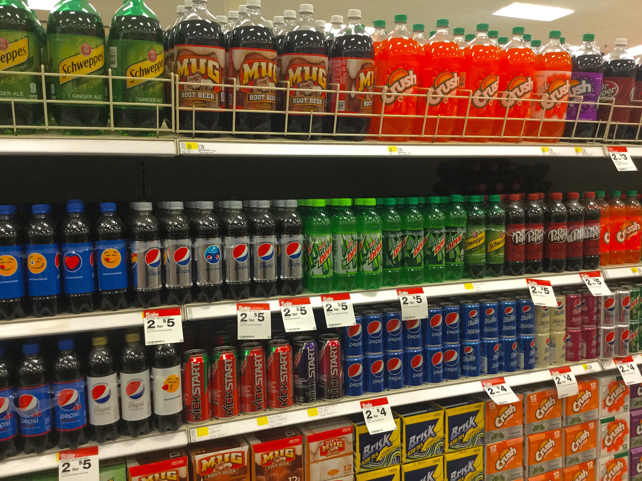 soda at the grocery store