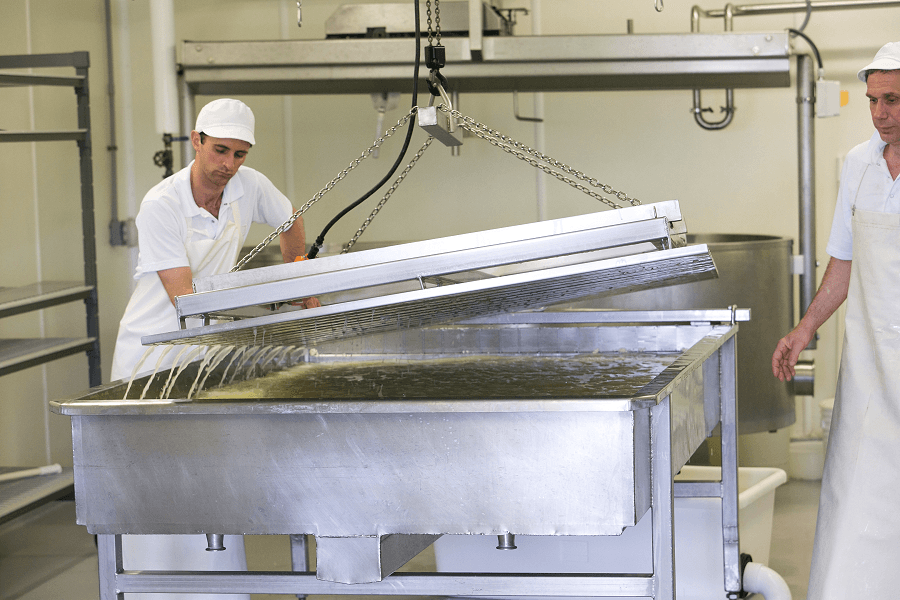 Large cheese producers have the resources to convert whey into value-added ingredients like whey protein powder. But smaller cheesemakers struggle to access those markets. Credit: Uplands Cheese