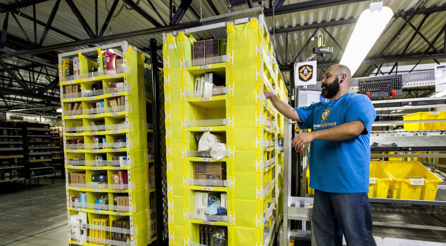 Amazon announces that it will increase fulfillment center workers' wages to $15 per hour beginning November 1, after New Food Economy reporting about its workers' reliance on food stamps and Bernie Sanders' bill to tax companies for corporate welfare. Credit: Amazon, October 2018