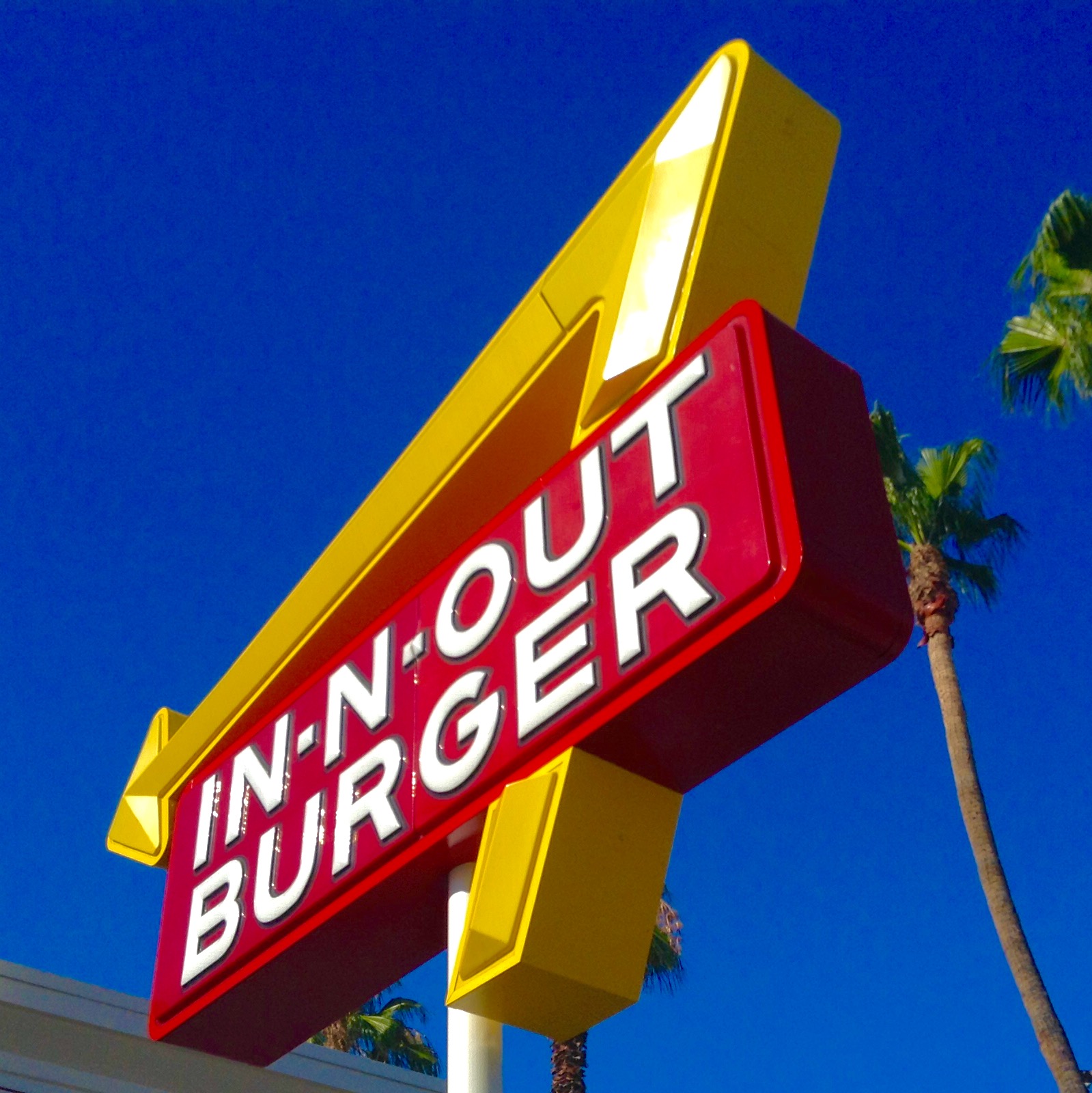 In-N-Out Burger display.
