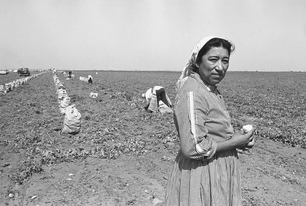 Maria Moreno in a field