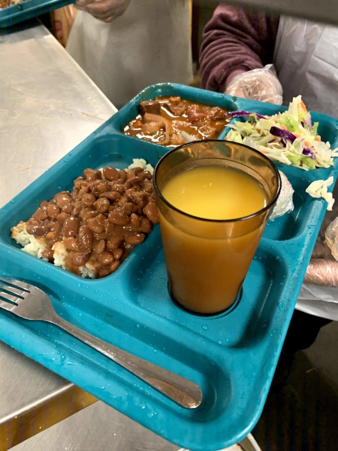 Midnight Mission meal tray
