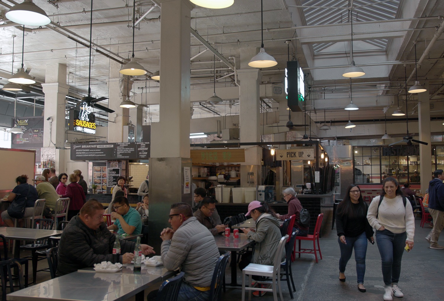 Seating at Grand Central Market in Los Angeles (March 2020)