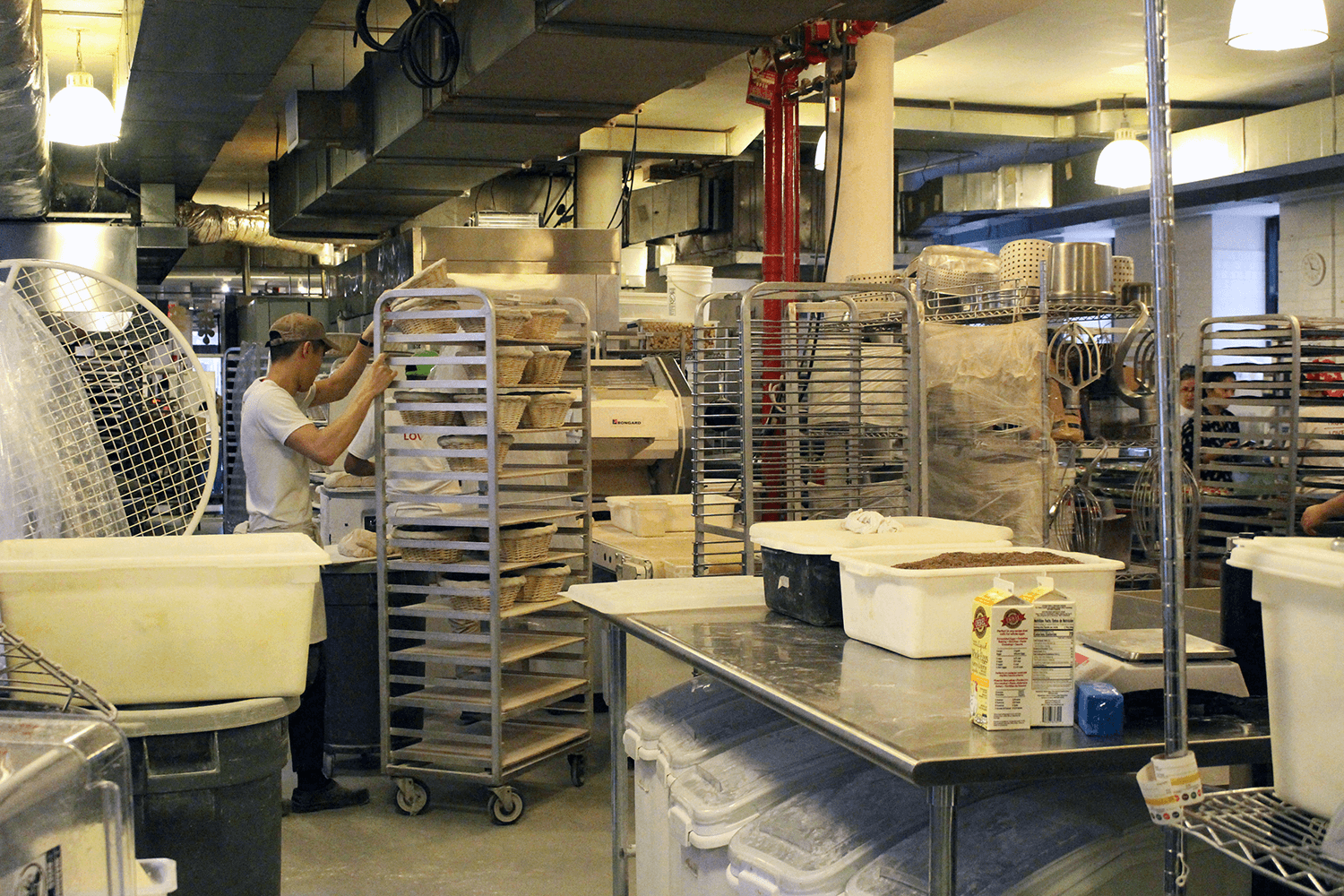back of house at Breads Bakery in Union Square, New York City (March 2020)