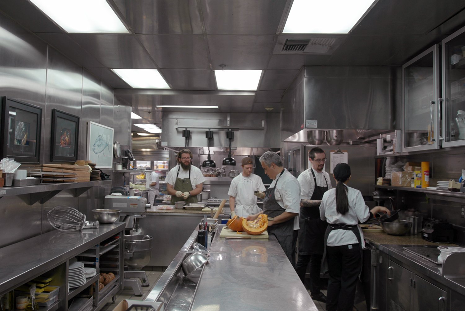 Back of house staff at Providence in Los Angeles (March 2020)