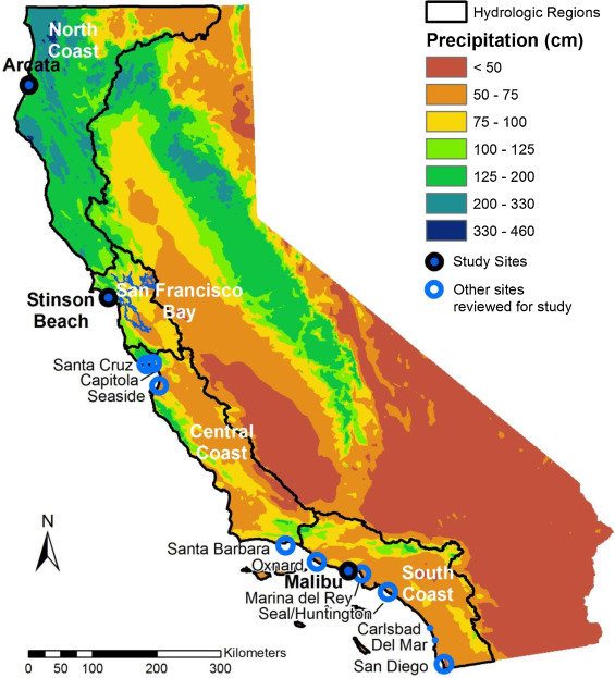 CA 4 coastal hydrologic regions