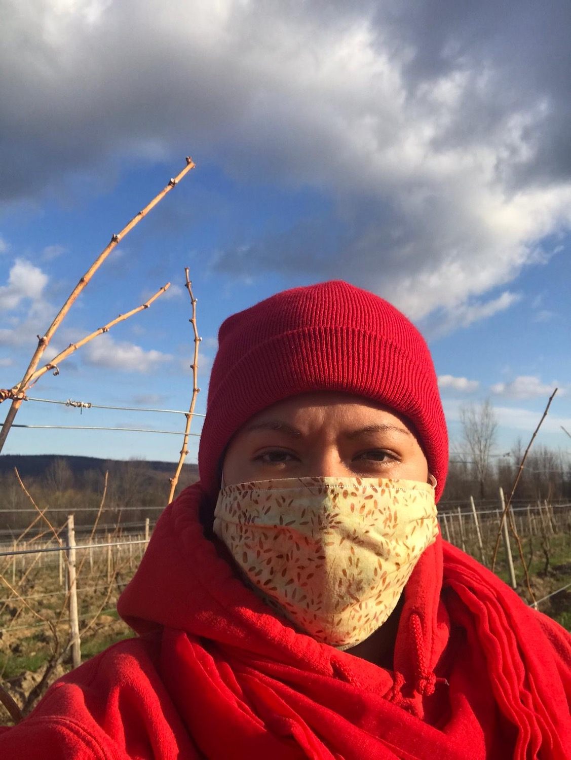 farmworker in red April 2020