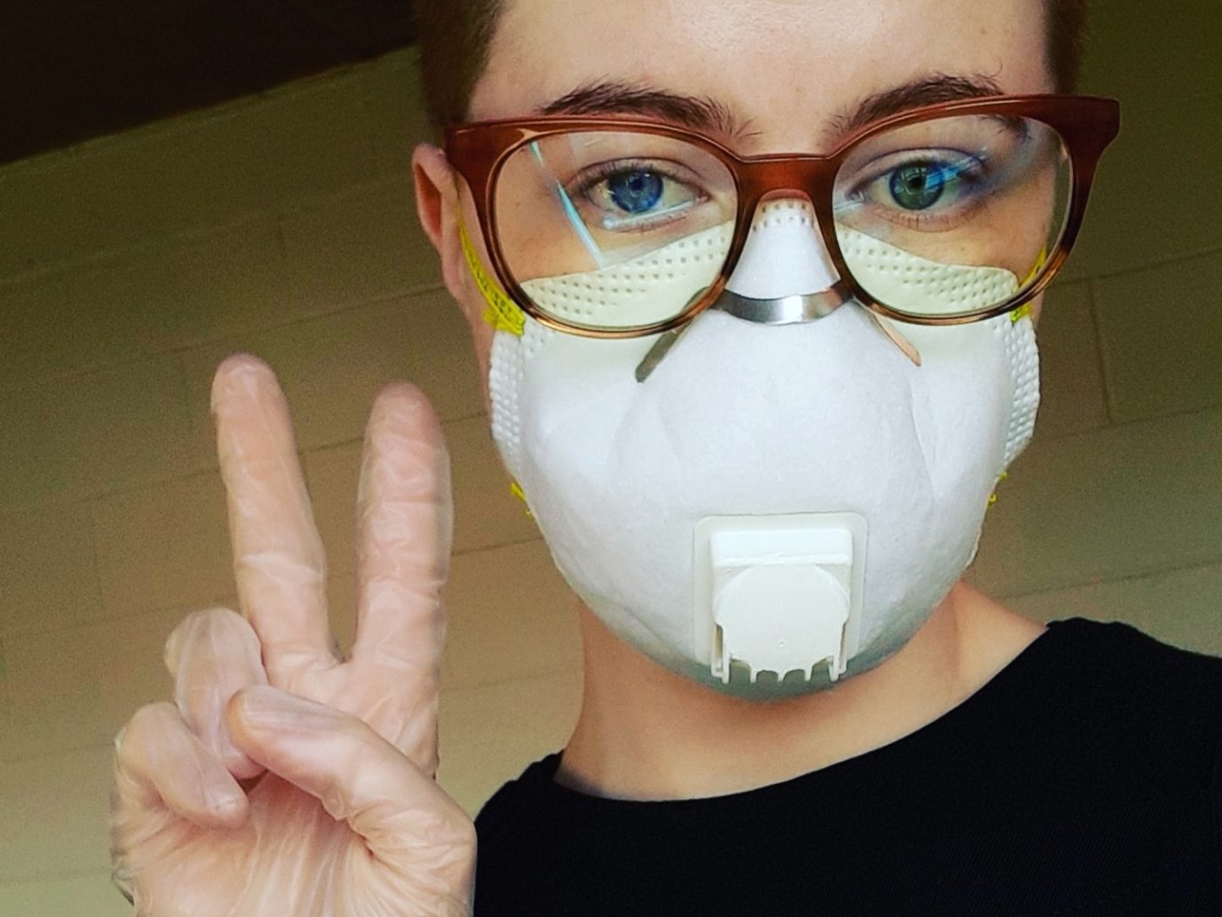 Megan Murray Whole Foods employee with PPE April 2020