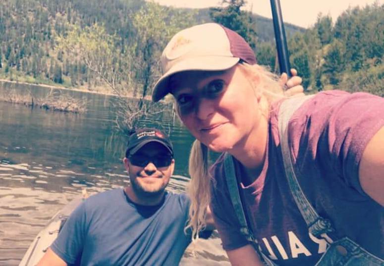 Suzanne and husband, Joe, pose for a selfie while on a kayaking trip in Fall 2019. (April 2020)
