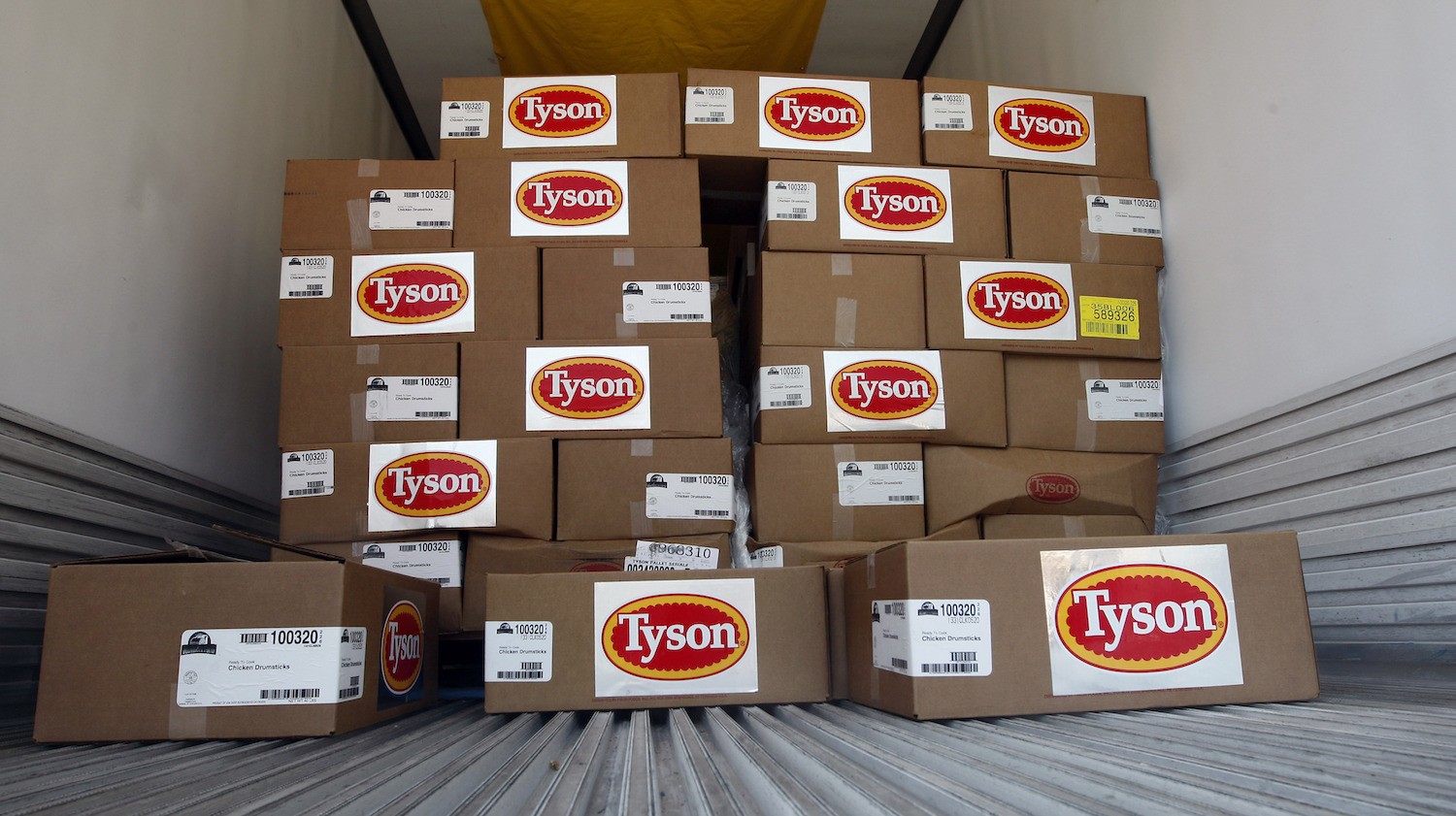 Boxes of Tyson chicken drumsticks Jackson Mississippi June 2020