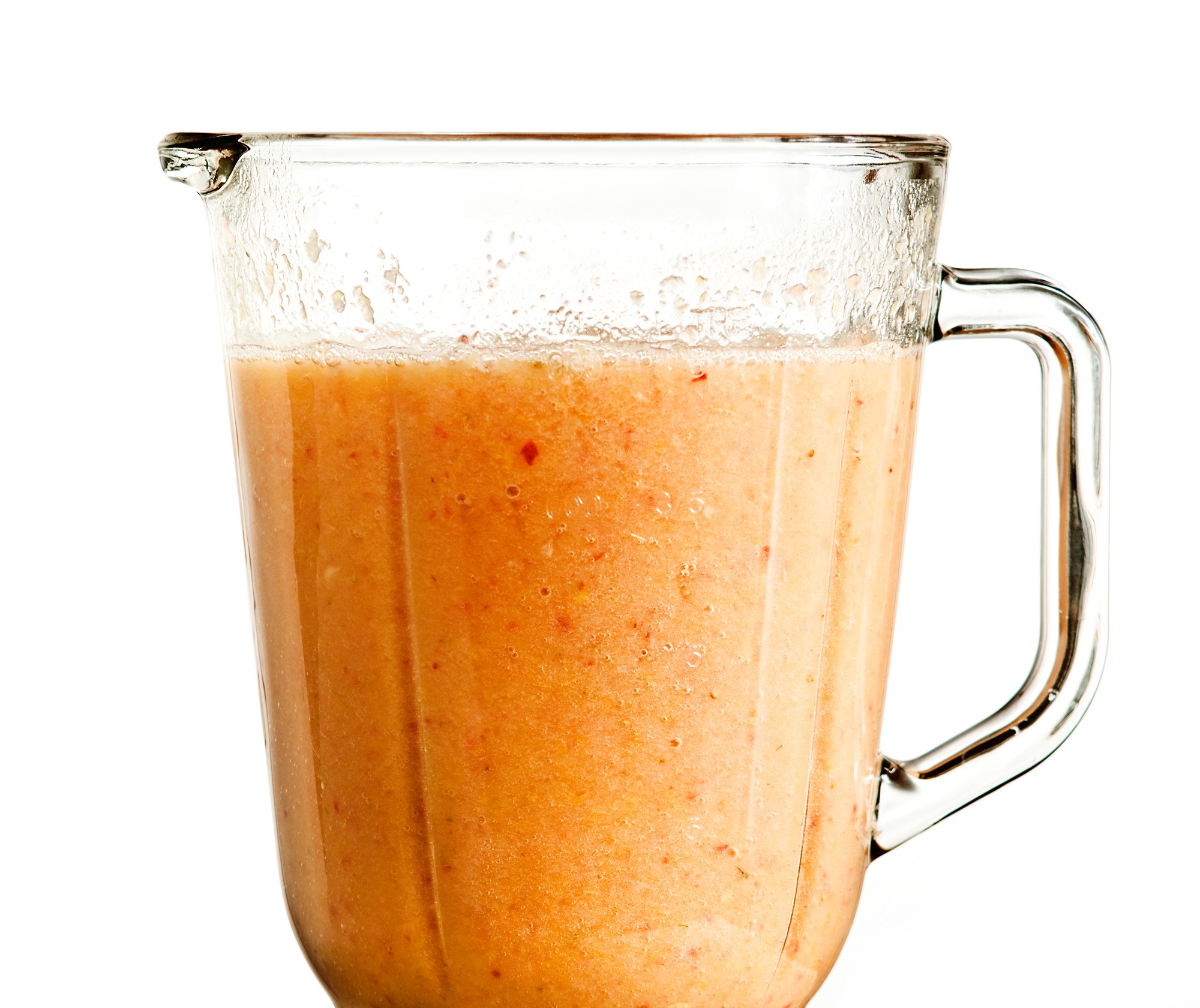 orange smoothie in a blender June 2020