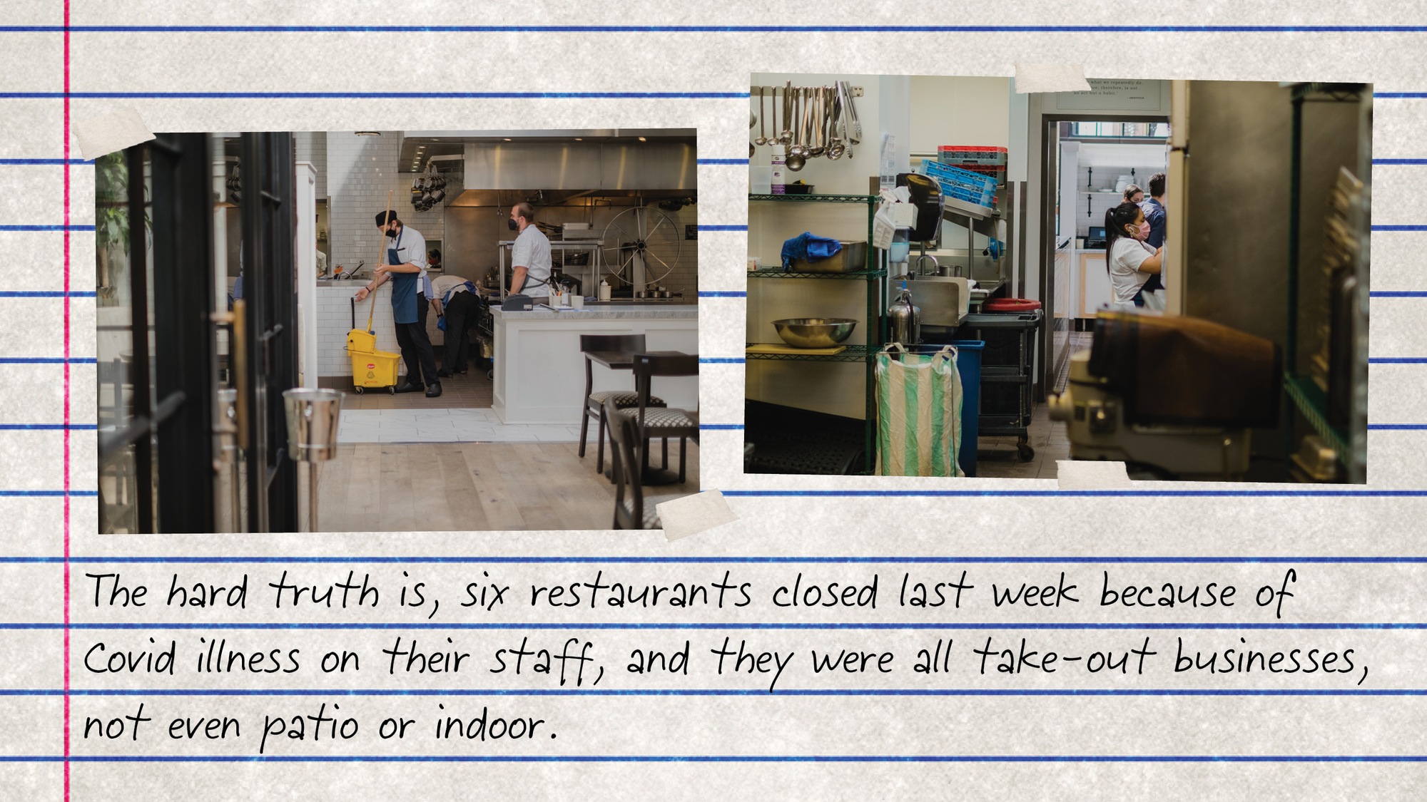 Spoon and Stable re-opening mopping the floors July 2020