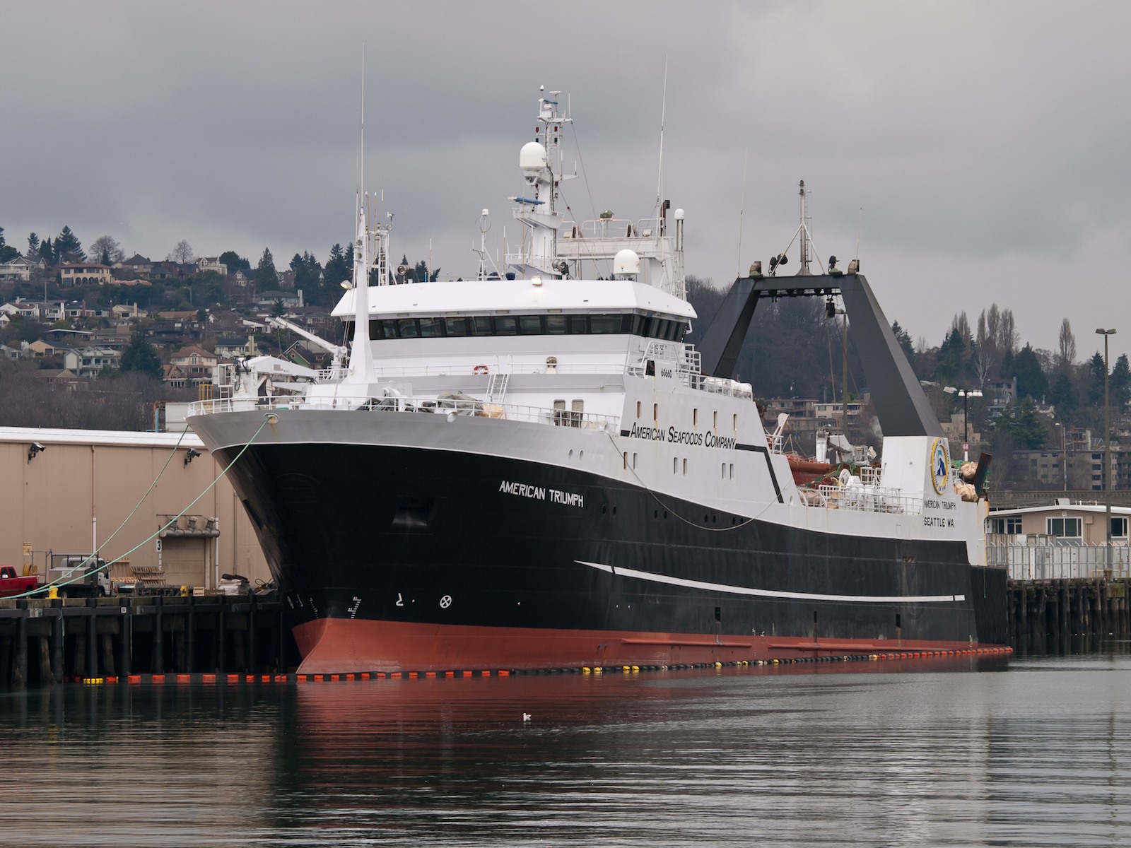 The American Triumph vessel has experience two Covid-19 outbreaks this year so far (August 2020)
