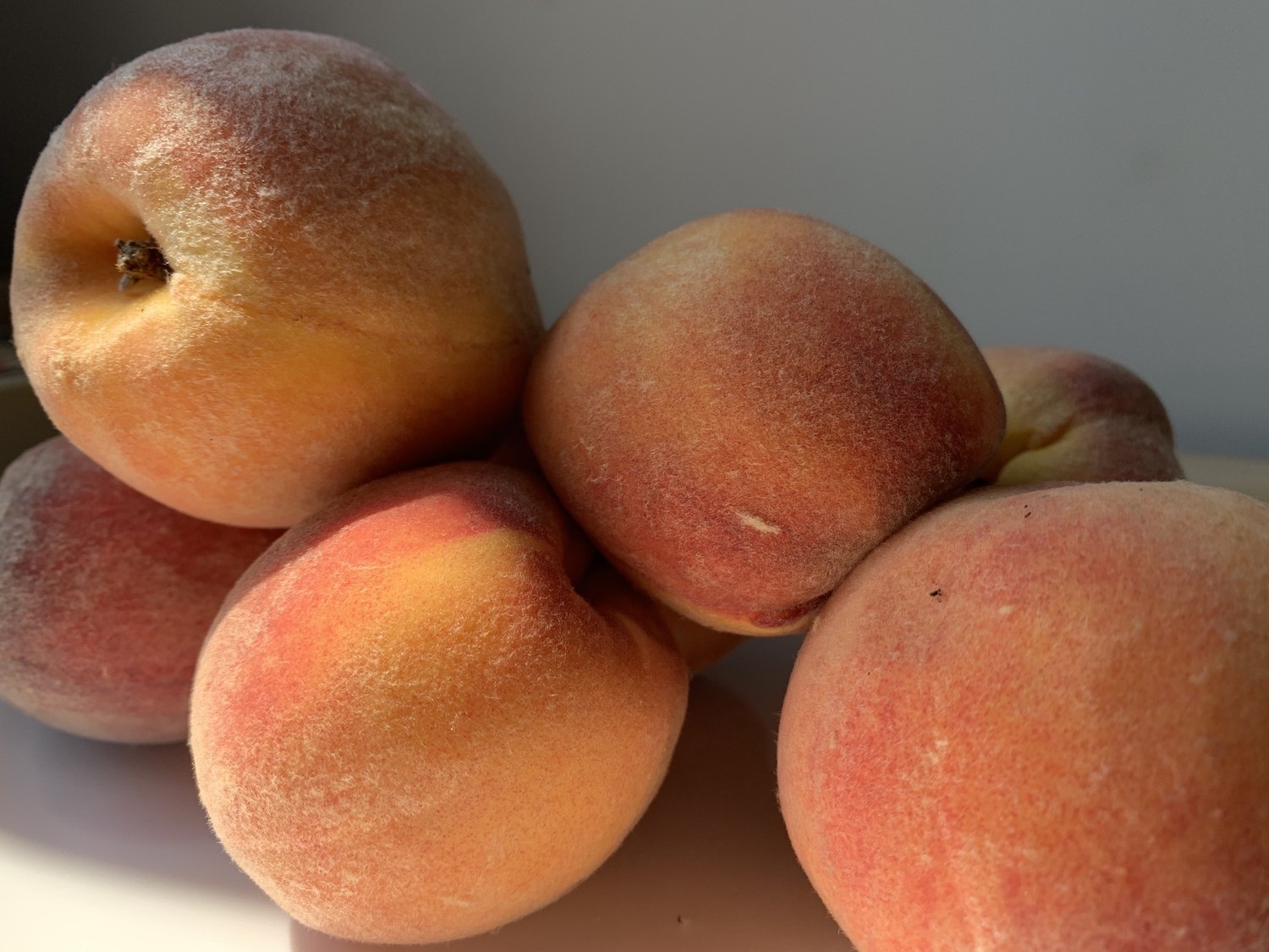 peaches from farmers market August 2020