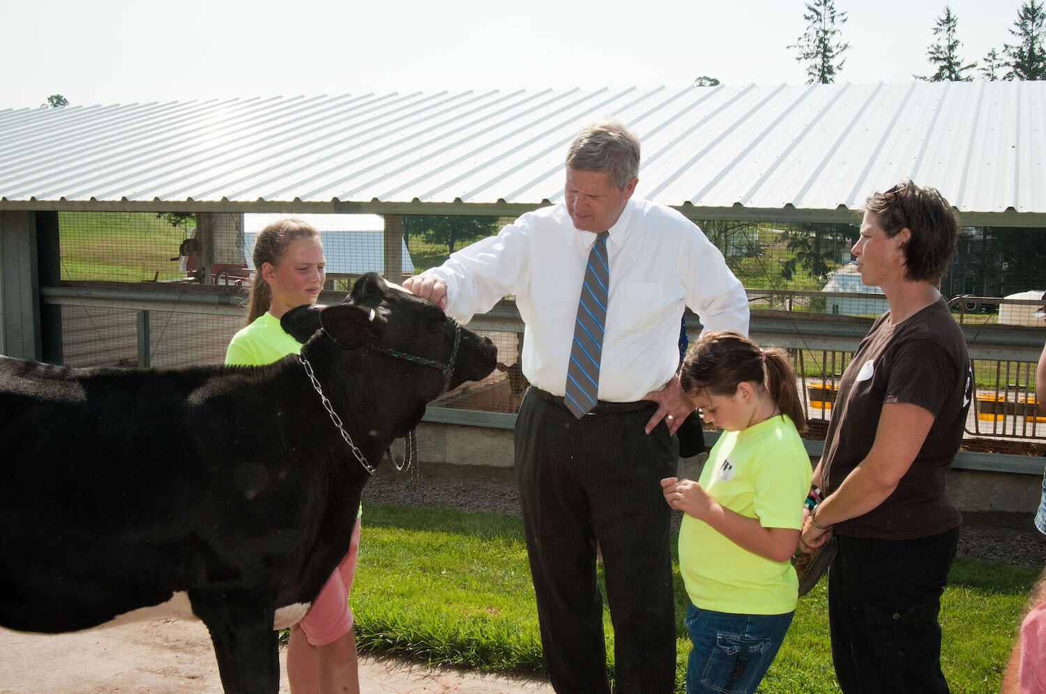 Former Secretary of Agriculture Tom Vilsack visited the Pennwood Dairy Farm in Berlin, Pennsylvania on July 17, 2012. December 2020