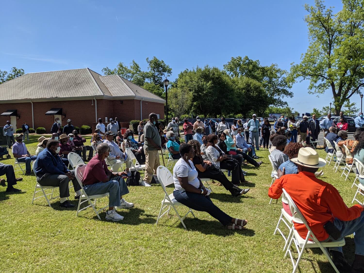 Audience of about 75 people gathered for Vilsack's plan to help Black farmers. May 2021