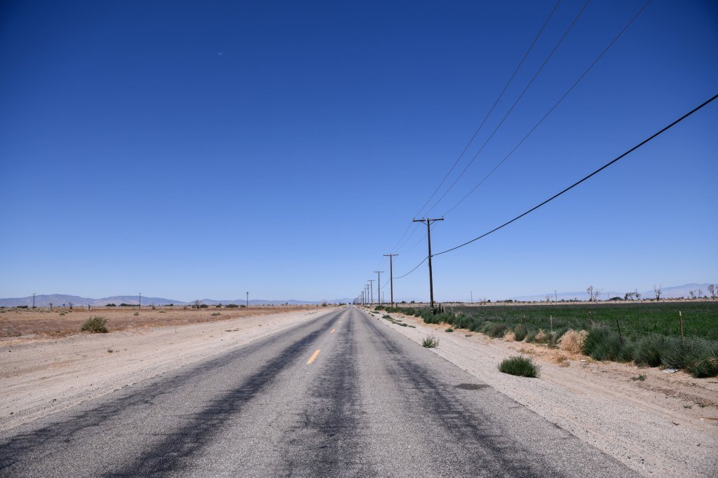 Image of an empty road in Lancaster. July 2021.