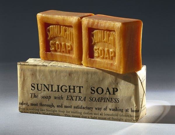 Lever’s Sunlight Soap, introduced in the 1880s, got its tint from palm oil.