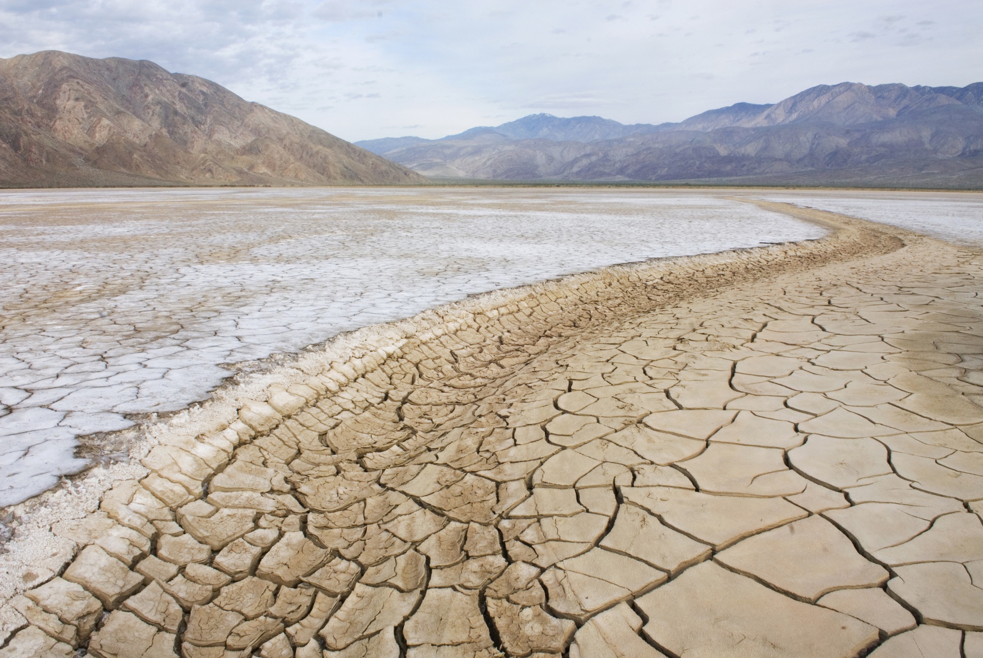 Image of drought in Clark Dry Lake, Anza_borrego Desert State Park California.
