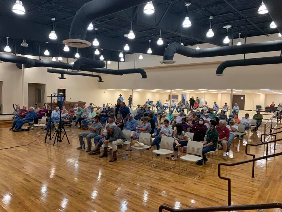 Ranchers and other landowners present at the July 28 town hall organized by La Salle County Sheriff, Anthony Zertuche. August 2021