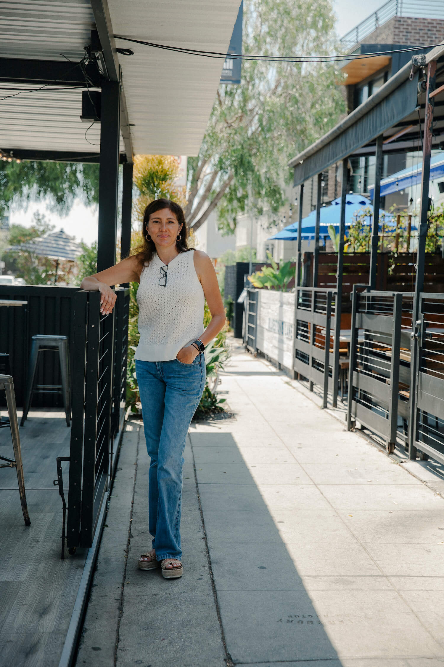 Norma Alvarado, co-owner of Venice Beach Wines, is proud that the street's kept big franchises out and avoided becoming the next trendy Abbott Kinney Boulevard, at least so far. December 2021