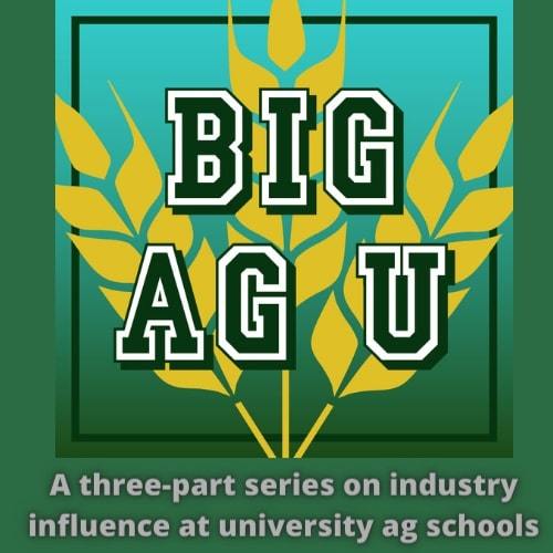 big ag u graphic with varsity letters and green background december 2021.