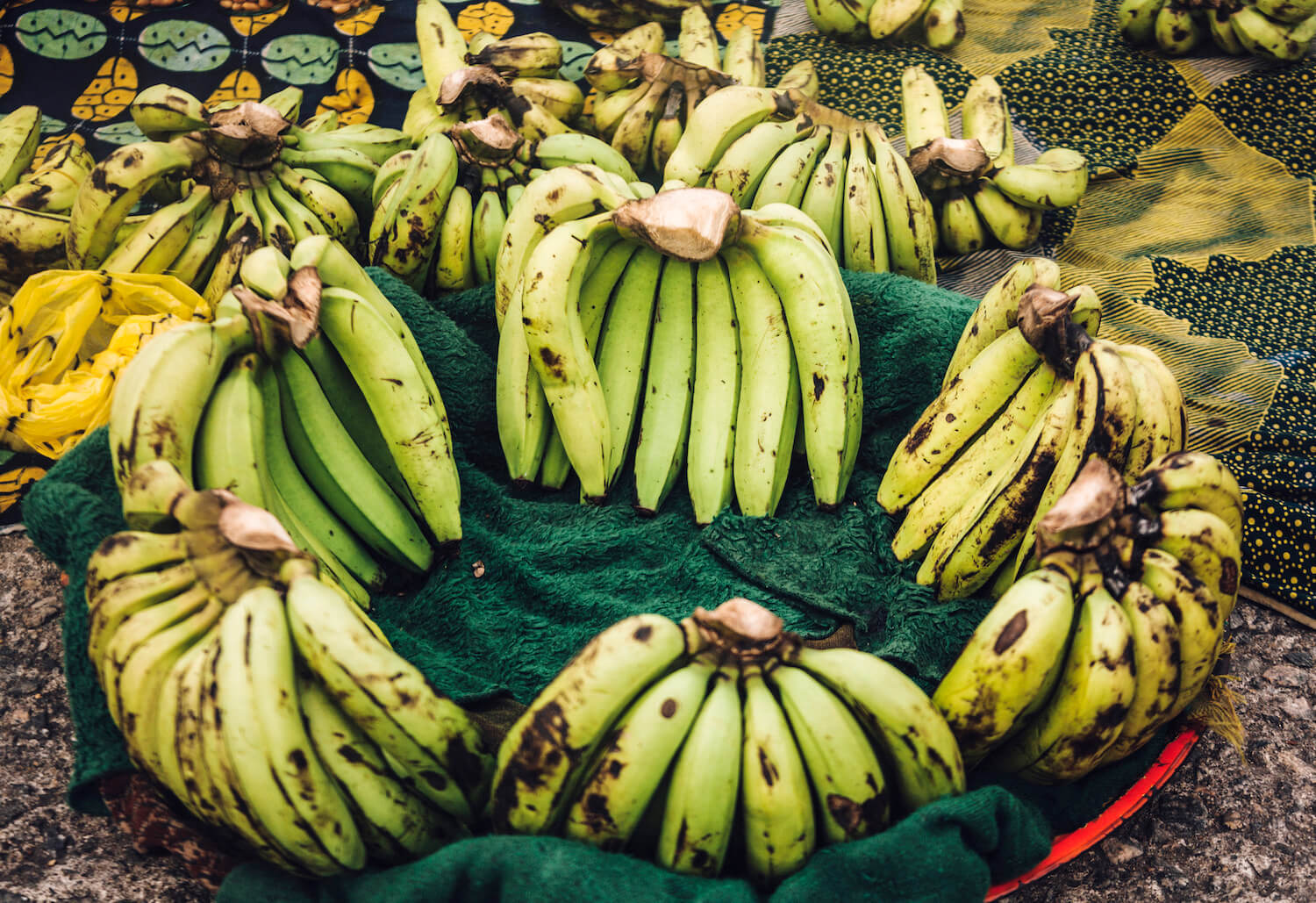 Plantains for sale in Lagos, Nigeria. January 2022