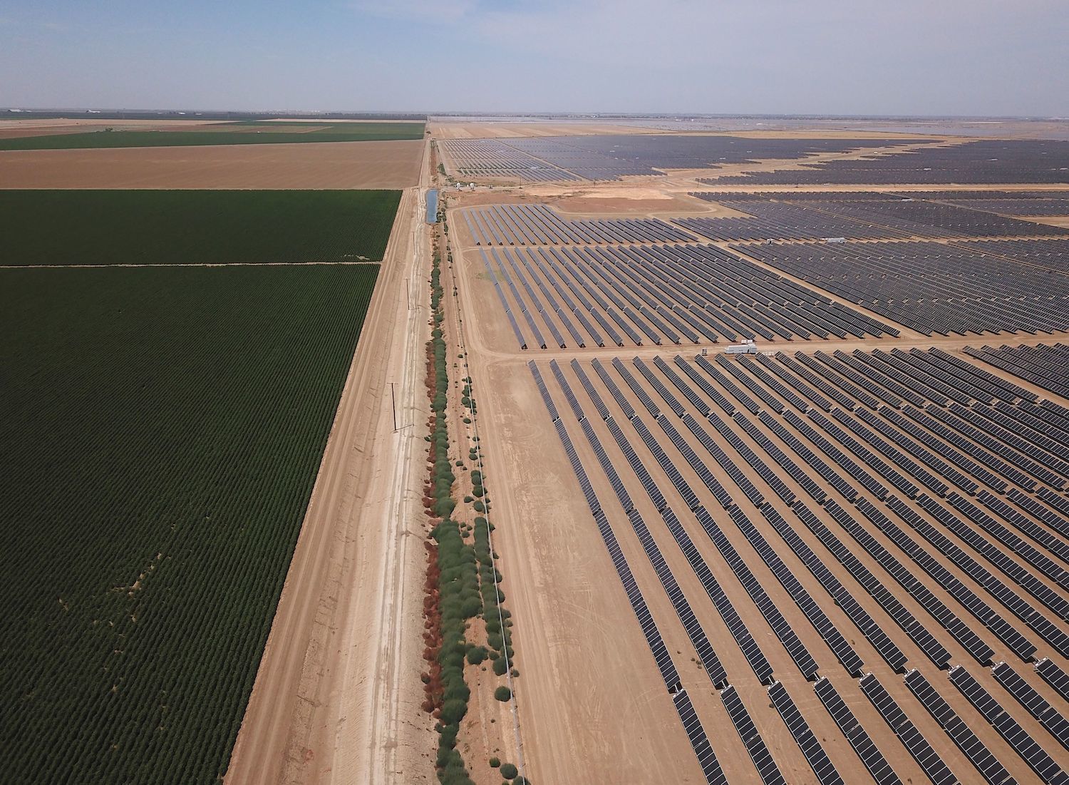 A solar panel range is seen in what was once a field used for agriculture, in California's drought-stricken Central Valley near Huron, California, on July 23, 2021.