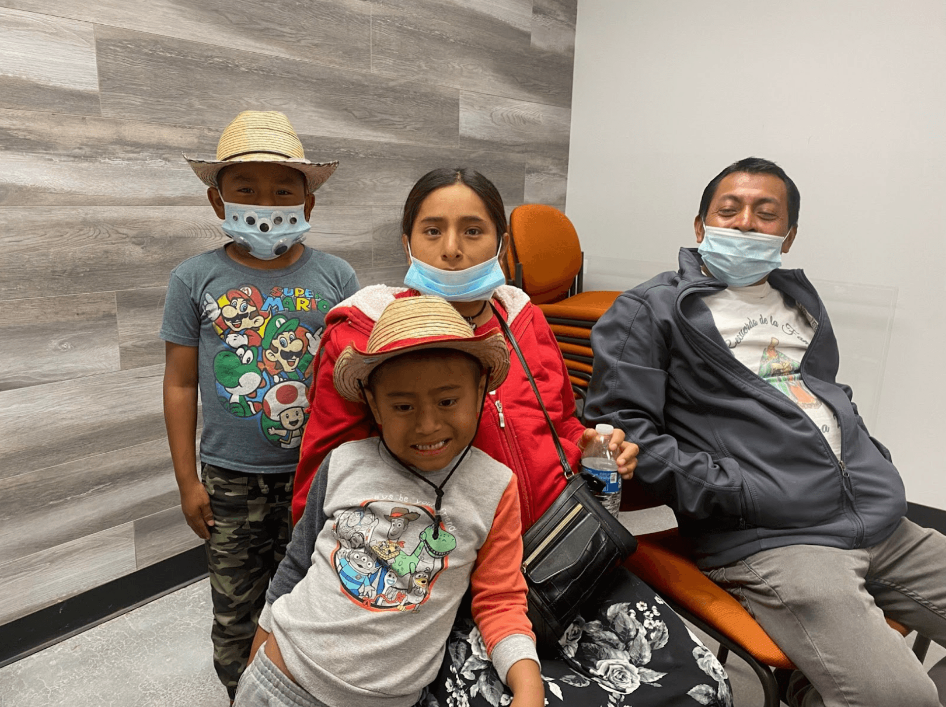 Guillermo and Augustina pictured with their children. They are undocumented California farm workers who said that food insecurity is a real issue for their family and people in the Indigenous farmworker community. May 2022